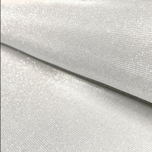 Glitzer - Jersey - silber